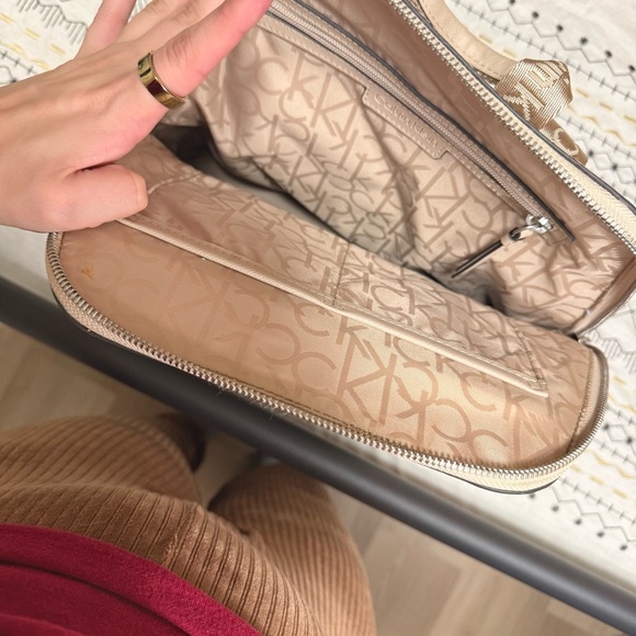 Calvin Klein Beige Monogram Backpack - Picture 7 of 9